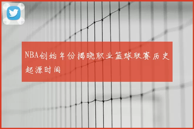NBA创始年份揭晓职业篮球联赛历史起源时间