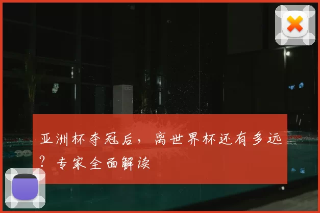 亚洲杯夺冠后,离世界杯还有多远?专家全面解读